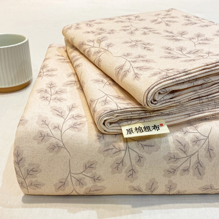 红日子纺织品 2026新款老粗布纯棉床单单床单床单单件 苍岚