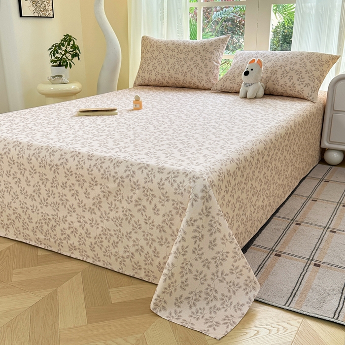 91家纺网 家纺一手货源 找家纺 红日子纺织品 2026新款老粗布纯棉床单单床单床单单件 苍岚