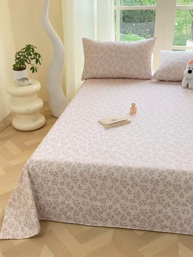 91家纺网 家纺一手货源 找家纺 红日子纺织品 2026新款老粗布纯棉床单单床单床单单件 苍岚