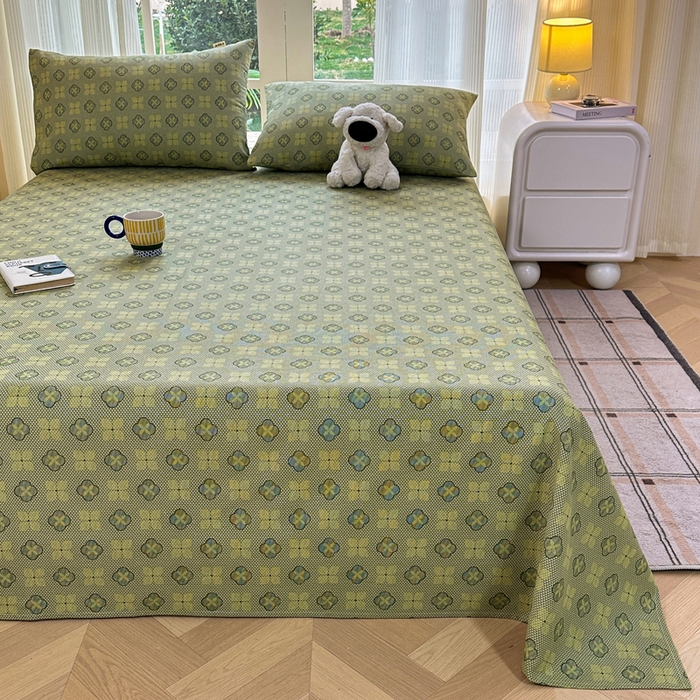 91家纺网 家纺一手货源 找家纺 红日子纺织品 2026新款老粗布纯棉床单单床单床单单件 繁花