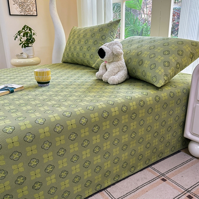 91家纺网 家纺一手货源 找家纺 红日子纺织品 2026新款老粗布纯棉床单单床单床单单件 繁花