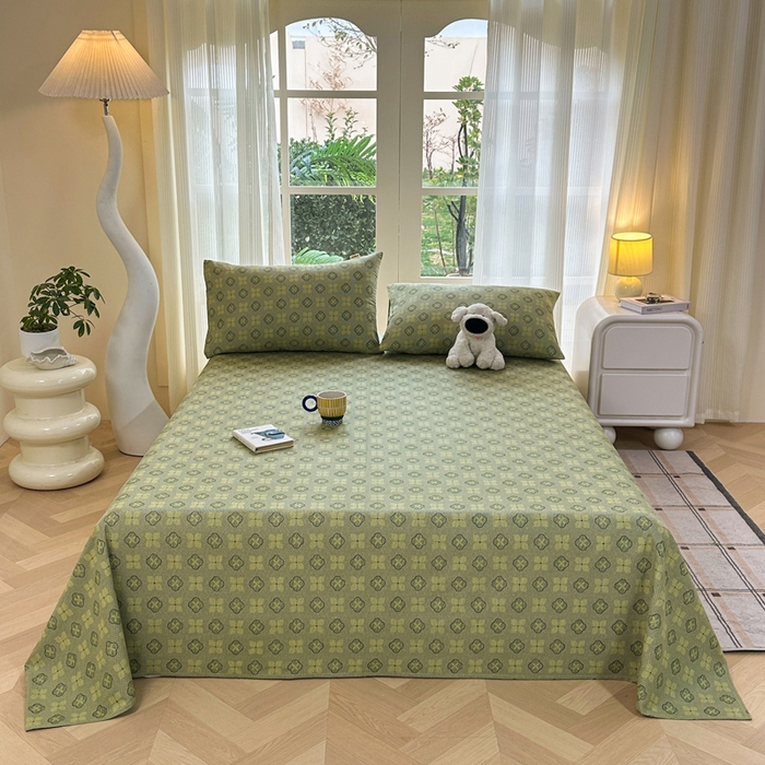 91家纺网 家纺一手货源 找家纺 红日子纺织品 2026新款老粗布纯棉床单单床单床单单件 繁花