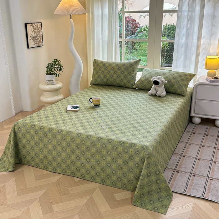 91家纺网 家纺一手货源 找家纺 红日子纺织品 2026新款老粗布纯棉床单单床单床单单件 繁花