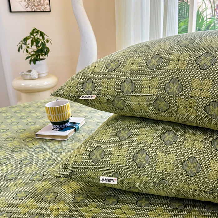 91家纺网 家纺一手货源 找家纺 红日子纺织品 2026新款老粗布纯棉床单单床单床单单件 繁花