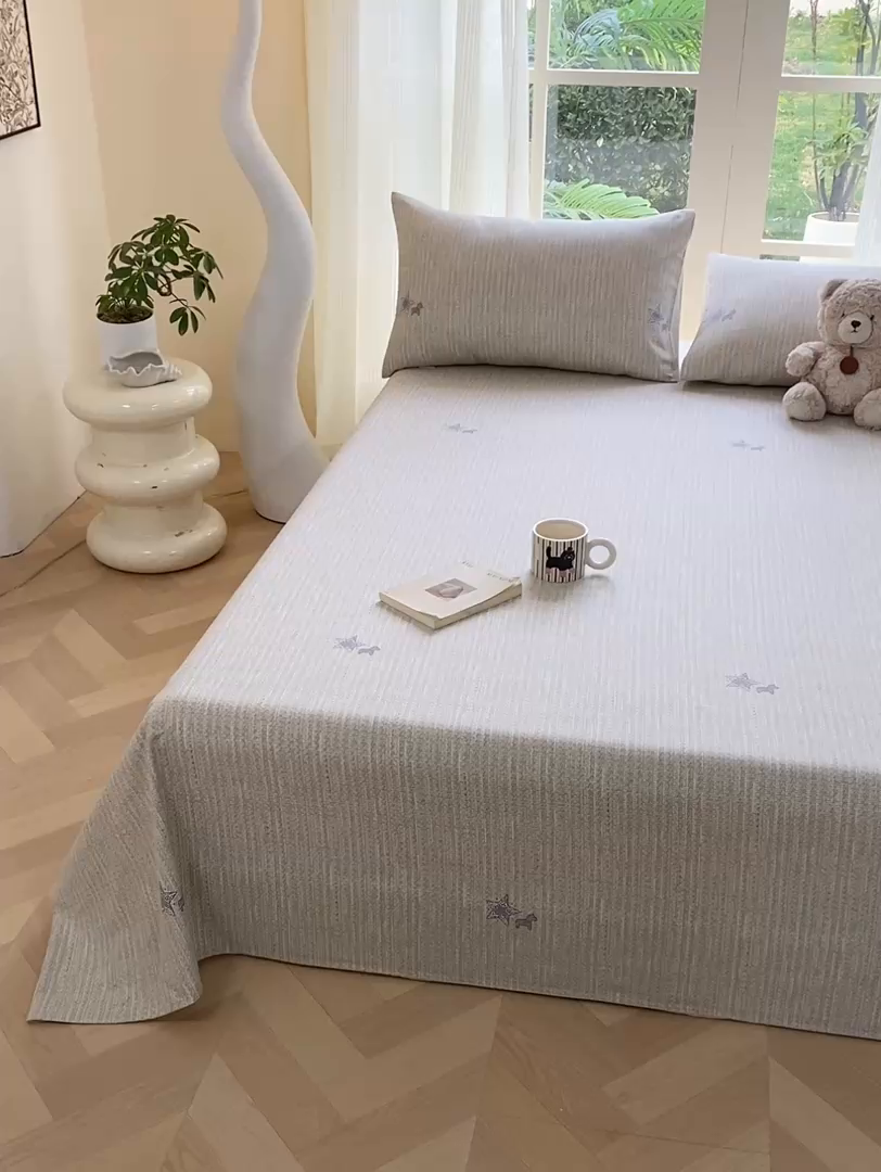 91家纺网 家纺一手货源 找家纺 红日子纺织品 2026新款老粗布纯棉床单单床单床单单件 梵克