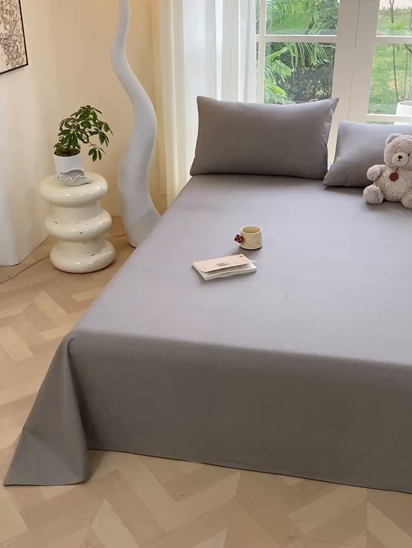 91家纺网 家纺一手货源 找家纺 红日子纺织品 2026新款老粗布纯棉床单单床单床单单件 复古