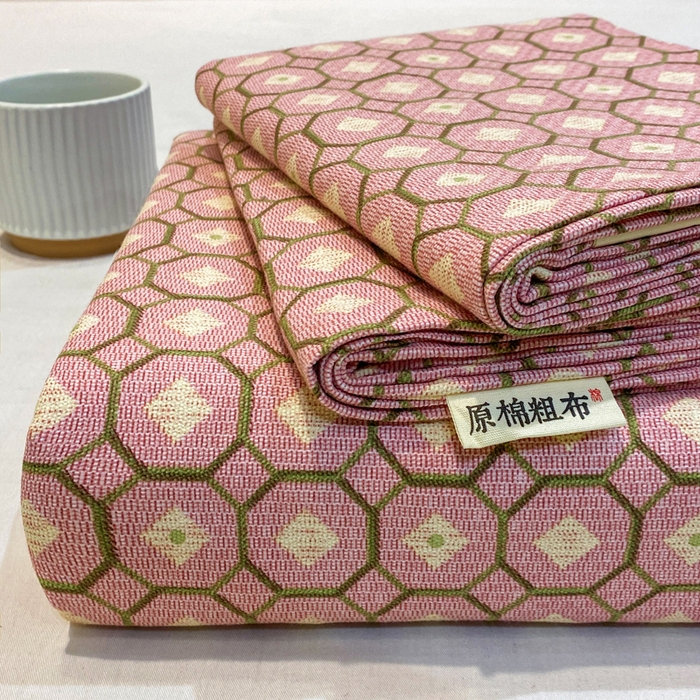 红日子纺织品 2026新款老粗布纯棉床单单床单床单单件 荷叶-粉