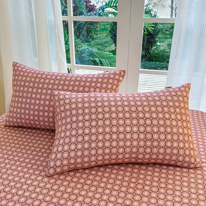 91家纺网 家纺一手货源 找家纺 红日子纺织品 2026新款老粗布纯棉床单单床单床单单件 荷叶-粉