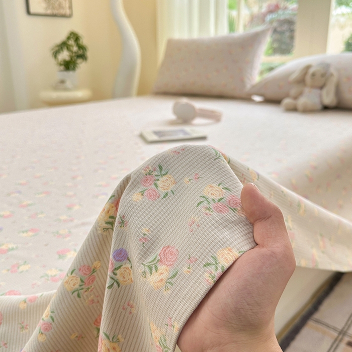 91家纺网 家纺一手货源 找家纺 红日子纺织品 2026新款老粗布纯棉床单单床单床单单件 花朝