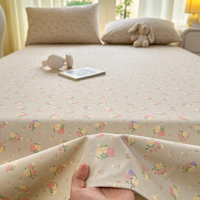 91家纺网 家纺一手货源 找家纺 红日子纺织品 2026新款老粗布纯棉床单单床单床单单件 花朝