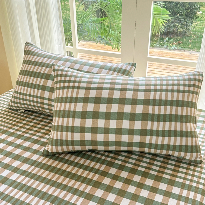 91家纺网 家纺一手货源 找家纺 红日子纺织品 2026新款老粗布纯棉床单单床单床单单件 简兮-绿