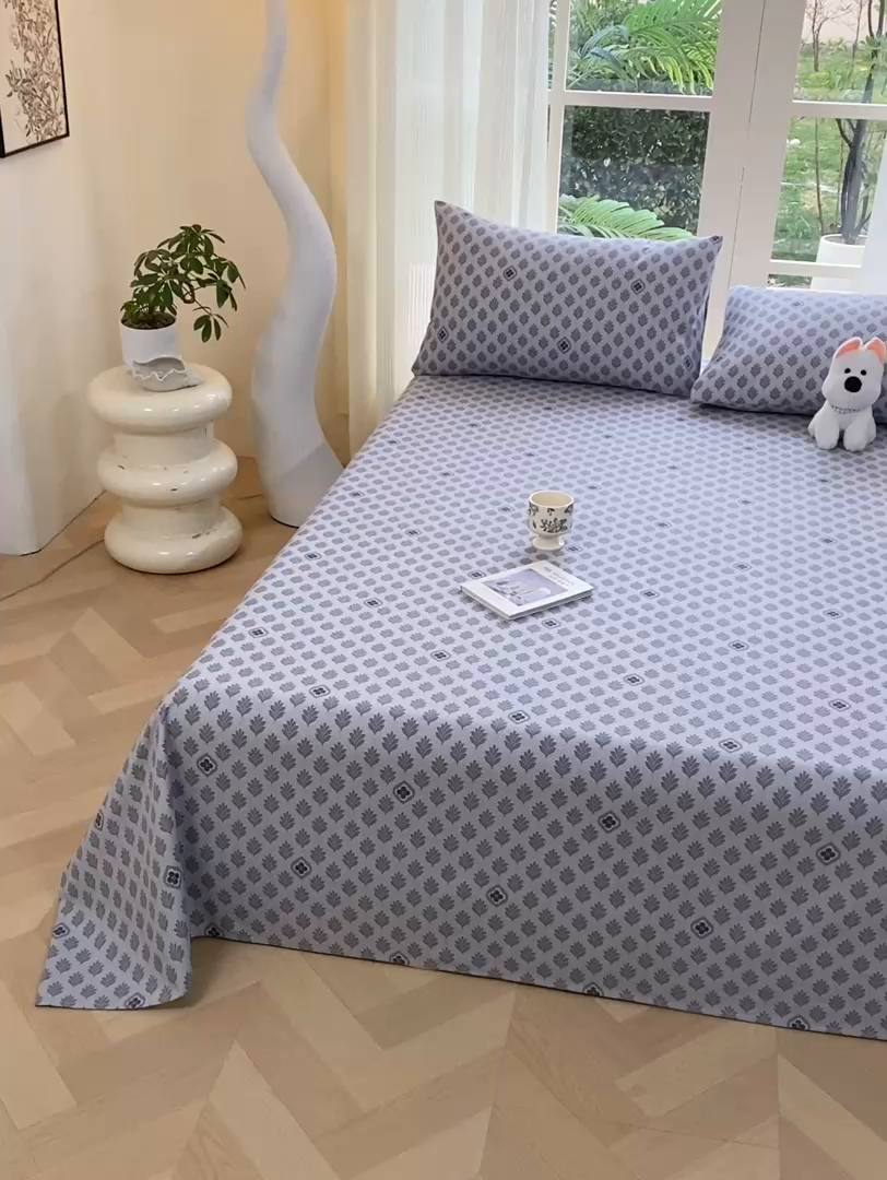 91家纺网 家纺一手货源 找家纺 红日子纺织品 2026新款老粗布纯棉床单单床单床单单件 漫旅