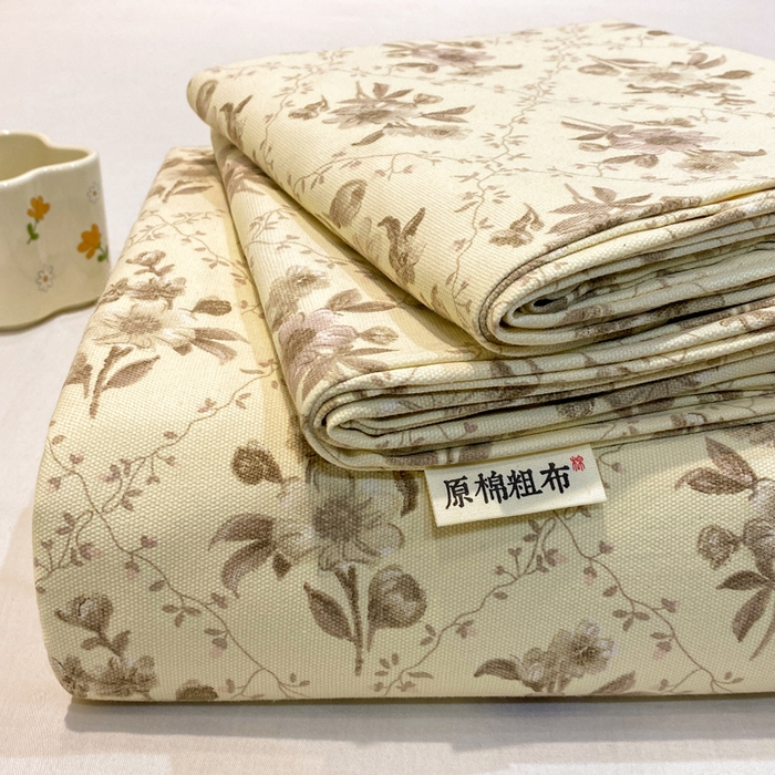 红日子纺织品 2026新款老粗布纯棉床单单床单床单单件 莫奈