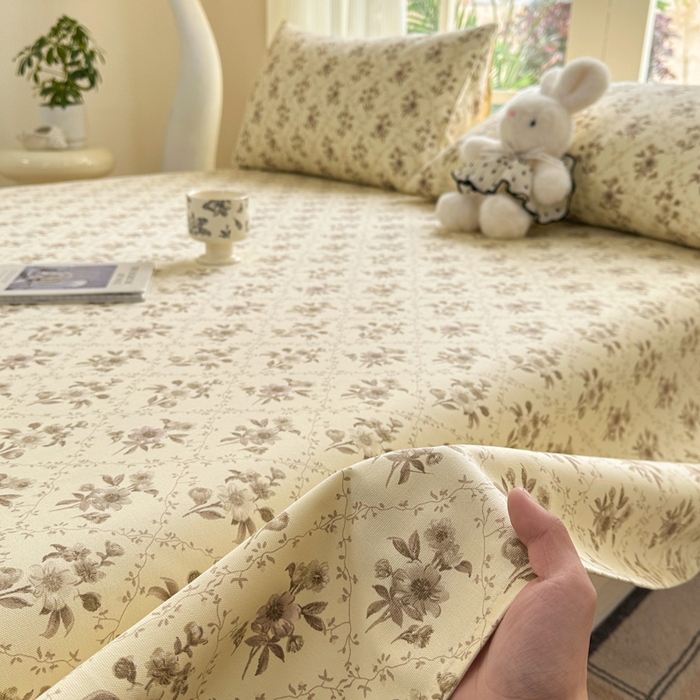 91家纺网 家纺一手货源 找家纺 红日子纺织品 2026新款老粗布纯棉床单单床单床单单件 莫奈