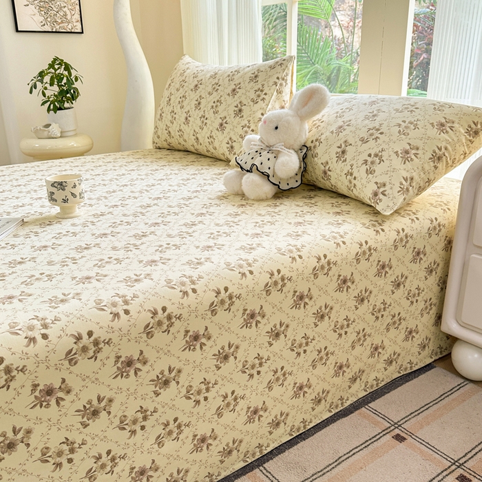 91家纺网 家纺一手货源 找家纺 红日子纺织品 2026新款老粗布纯棉床单单床单床单单件 莫奈