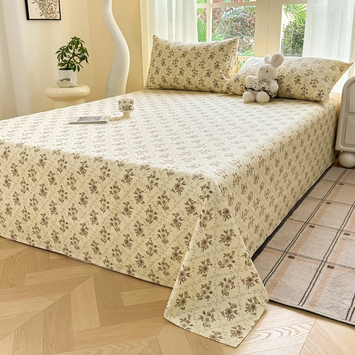 91家纺网 家纺一手货源 找家纺 红日子纺织品 2026新款老粗布纯棉床单单床单床单单件 莫奈