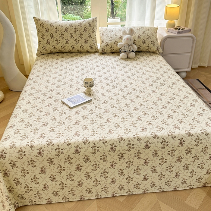 91家纺网 家纺一手货源 找家纺 红日子纺织品 2026新款老粗布纯棉床单单床单床单单件 莫奈