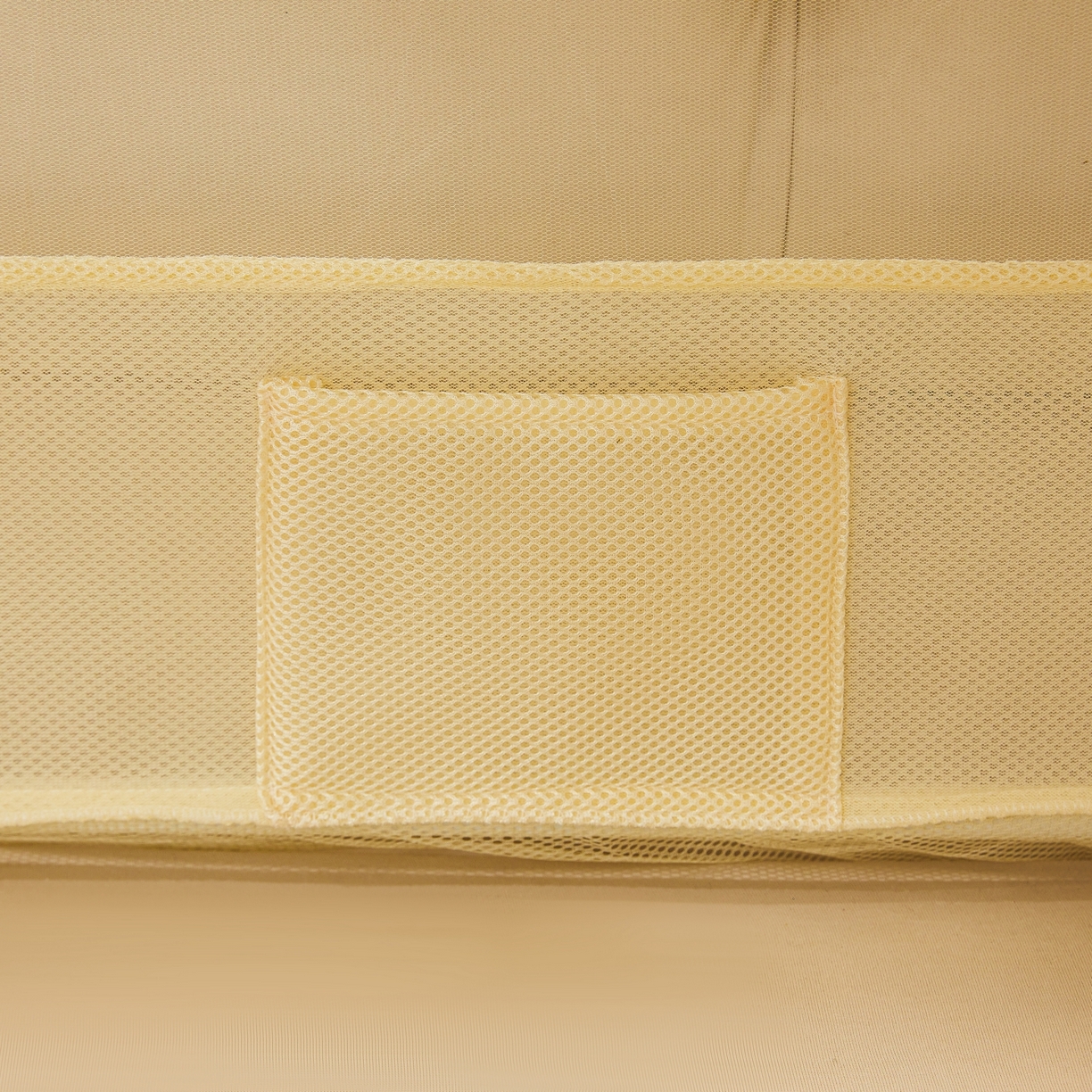 91家纺网 家纺一手货源 找家纺 艺利轩蚊帐 2026新款双层花边三开门坐床蚊帐 浅海之梦-柠檬黄