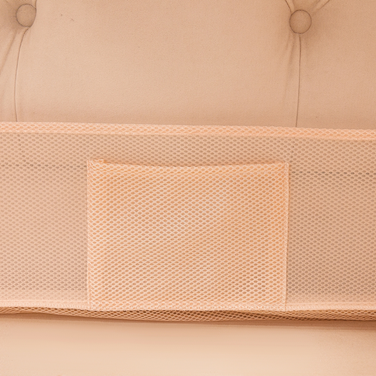 91家纺网 家纺一手货源 找家纺 艺利轩蚊帐 2026新款双层花边三开门坐床蚊帐 浅海之梦-玉色