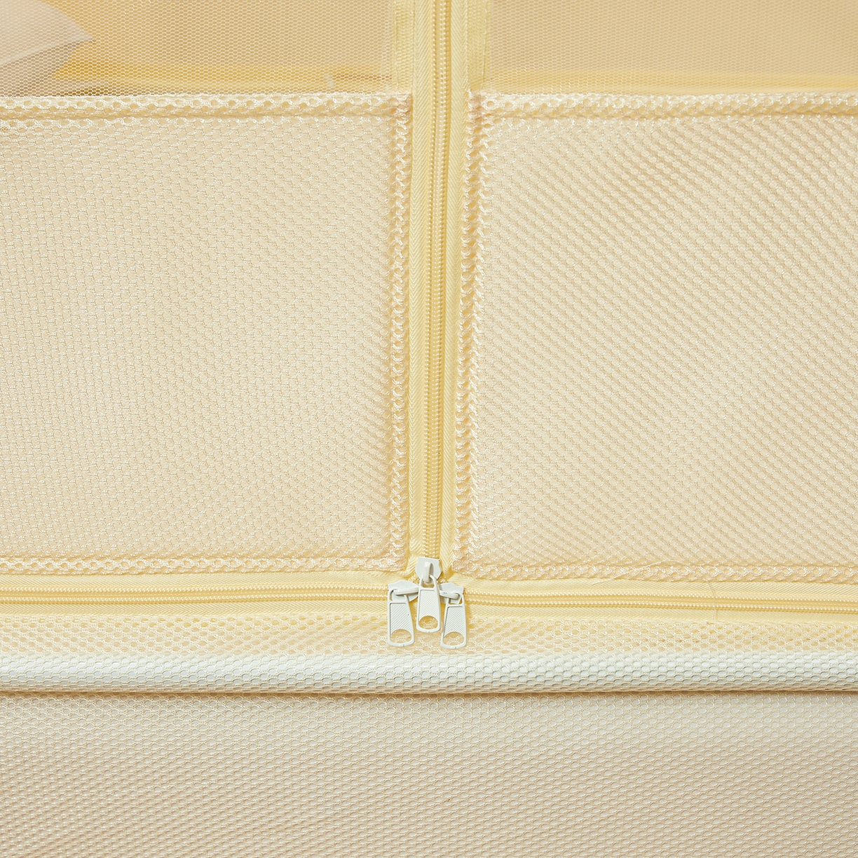 91家纺网 家纺一手货源 找家纺 艺利轩蚊帐 2026新款樱桃三开门坐床蚊帐 樱桃-米黄