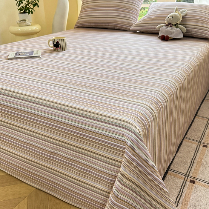 91家纺网 家纺一手货源 找家纺 红日子纺织品 2026新款老粗布纯棉床单单床单床单单件 森韵