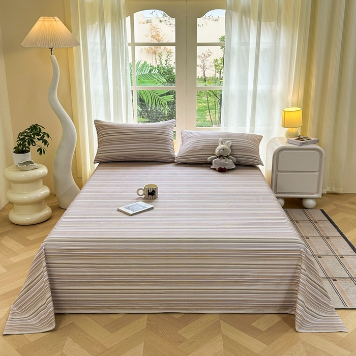 91家纺网 家纺一手货源 找家纺 红日子纺织品 2026新款老粗布纯棉床单单床单床单单件 森韵