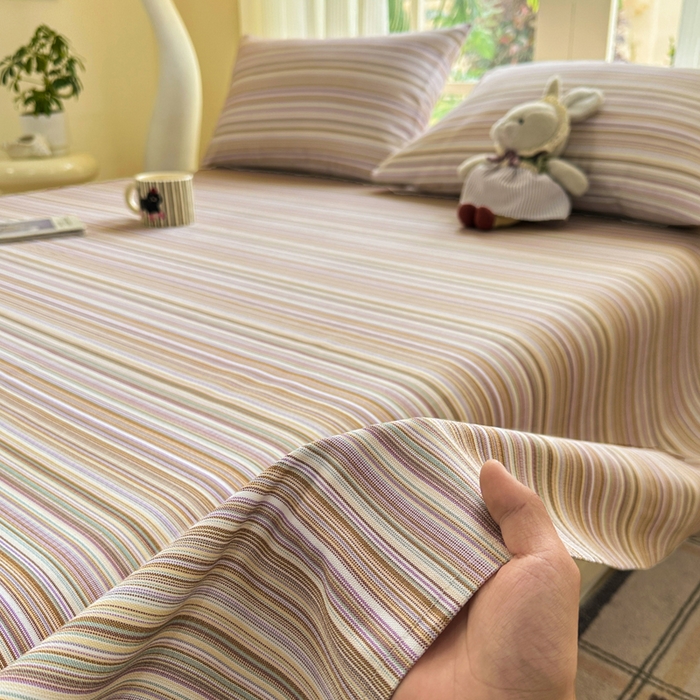 91家纺网 家纺一手货源 找家纺 红日子纺织品 2026新款老粗布纯棉床单单床单床单单件 森韵