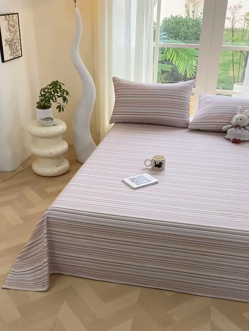 91家纺网 家纺一手货源 找家纺 红日子纺织品 2026新款老粗布纯棉床单单床单床单单件 森韵