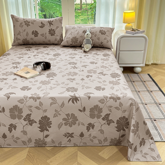 91家纺网 家纺一手货源 找家纺 红日子纺织品 2026新款老粗布纯棉床单单床单床单单件 雾花