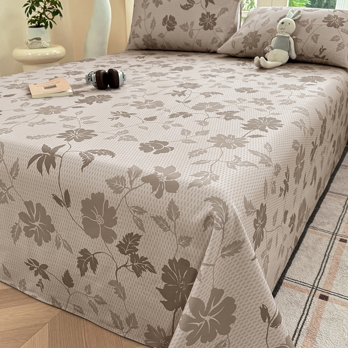 91家纺网 家纺一手货源 找家纺 红日子纺织品 2026新款老粗布纯棉床单单床单床单单件 雾花