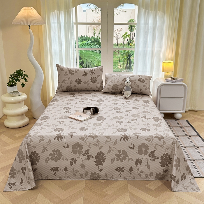 91家纺网 家纺一手货源 找家纺 红日子纺织品 2026新款老粗布纯棉床单单床单床单单件 雾花