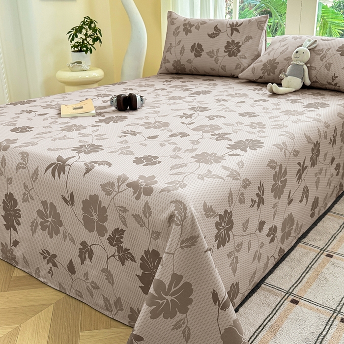 91家纺网 家纺一手货源 找家纺 红日子纺织品 2026新款老粗布纯棉床单单床单床单单件 雾花