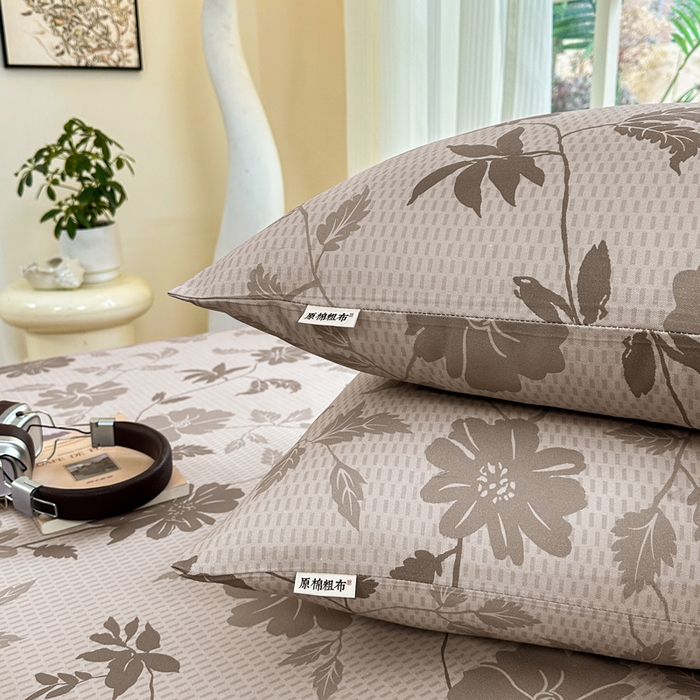 91家纺网 家纺一手货源 找家纺 红日子纺织品 2026新款老粗布纯棉床单单床单床单单件 雾花