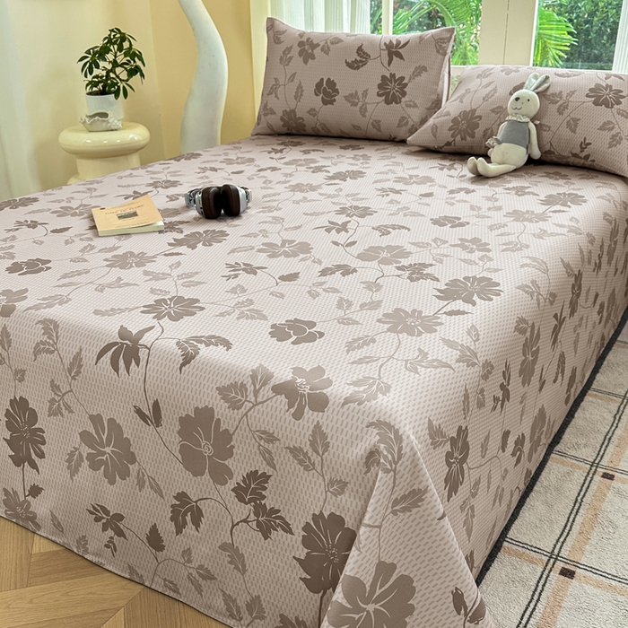 91家纺网 家纺一手货源 找家纺 红日子纺织品 2026新款老粗布纯棉床单单床单床单单件 雾花