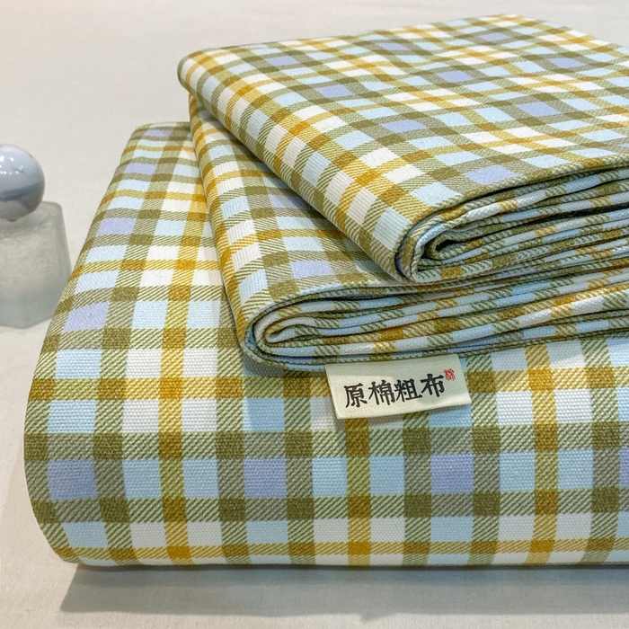 红日子纺织品 2026新款老粗布纯棉床单单床单床单单件 意林-绿