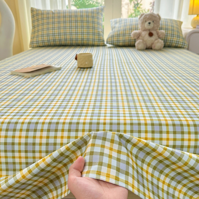 91家纺网 家纺一手货源 找家纺 红日子纺织品 2026新款老粗布纯棉床单单床单床单单件 意林-绿