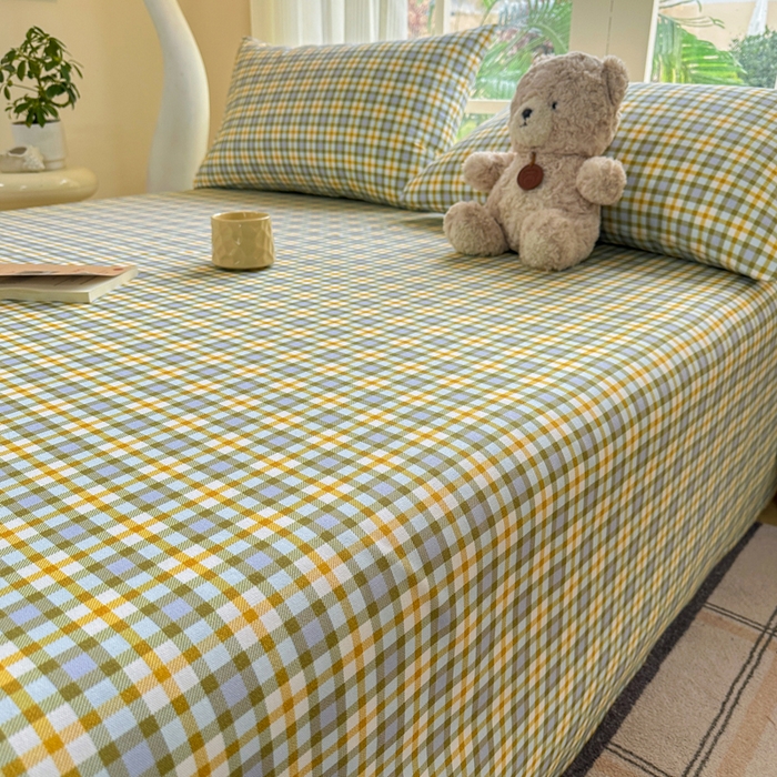 91家纺网 家纺一手货源 找家纺 红日子纺织品 2026新款老粗布纯棉床单单床单床单单件 意林-绿