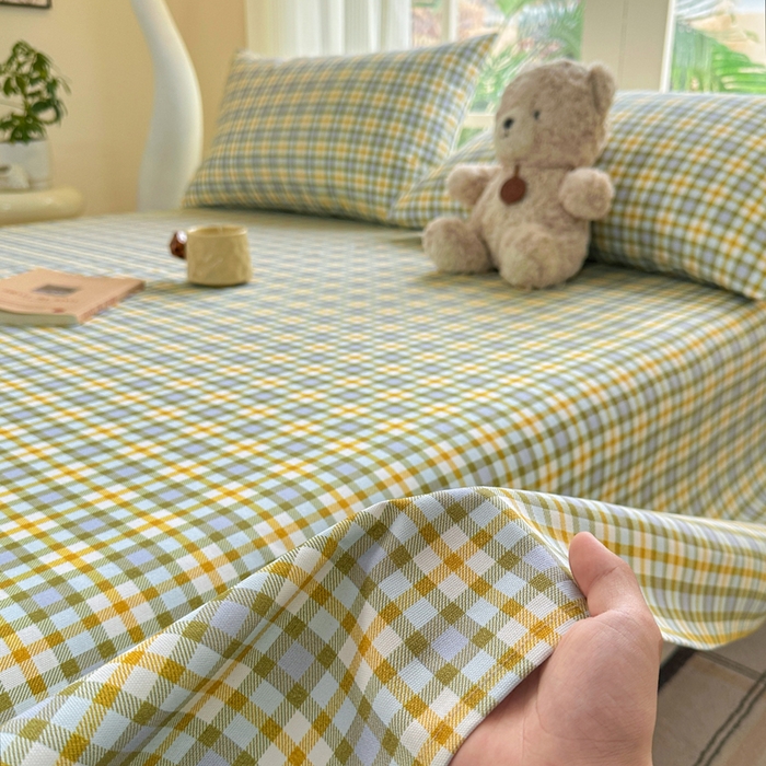 91家纺网 家纺一手货源 找家纺 红日子纺织品 2026新款老粗布纯棉床单单床单床单单件 意林-绿