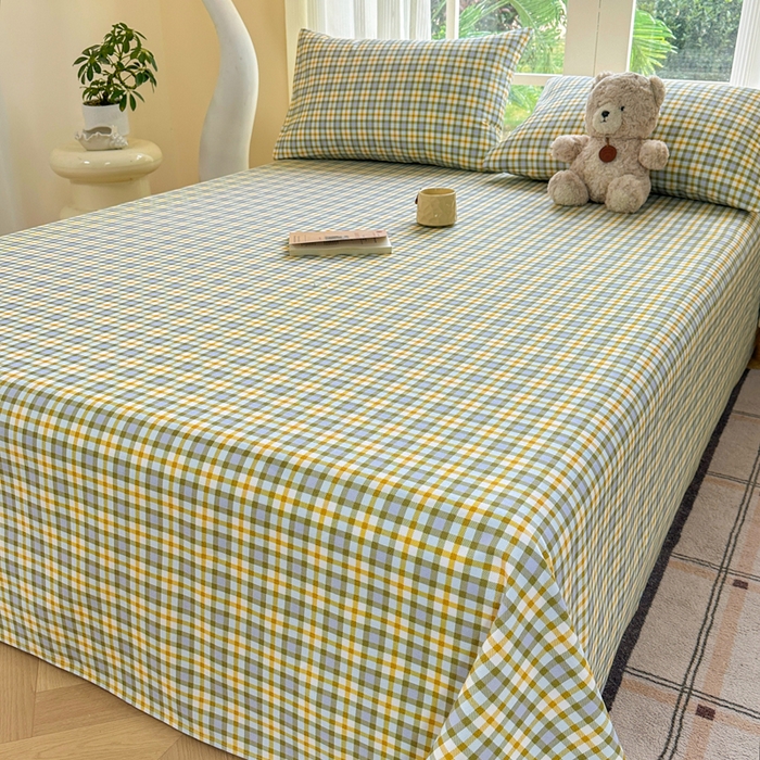 91家纺网 家纺一手货源 找家纺 红日子纺织品 2026新款老粗布纯棉床单单床单床单单件 意林-绿