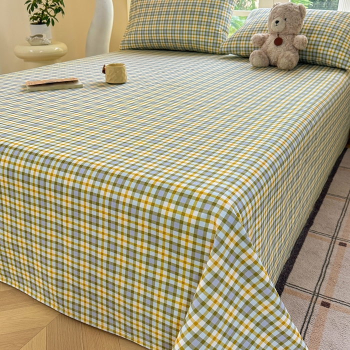 91家纺网 家纺一手货源 找家纺 红日子纺织品 2026新款老粗布纯棉床单单床单床单单件 意林-绿