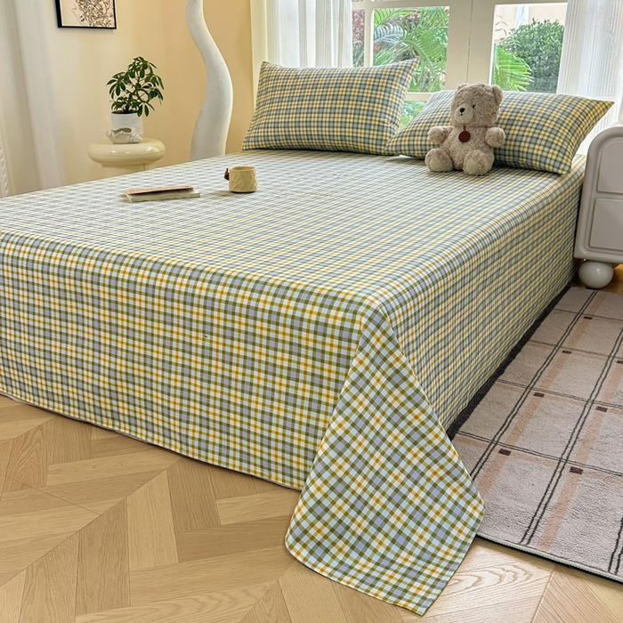 91家纺网 家纺一手货源 找家纺 红日子纺织品 2026新款老粗布纯棉床单单床单床单单件 意林-绿