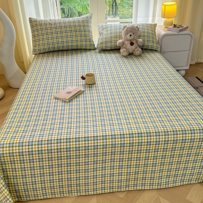 91家纺网 家纺一手货源 找家纺 红日子纺织品 2026新款老粗布纯棉床单单床单床单单件 意林-绿