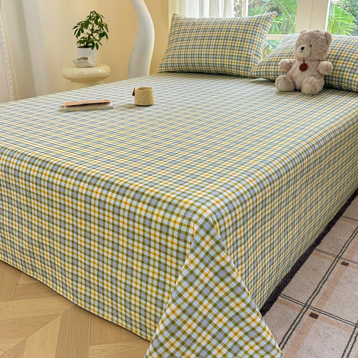 91家纺网 家纺一手货源 找家纺 红日子纺织品 2026新款老粗布纯棉床单单床单床单单件 意林-绿