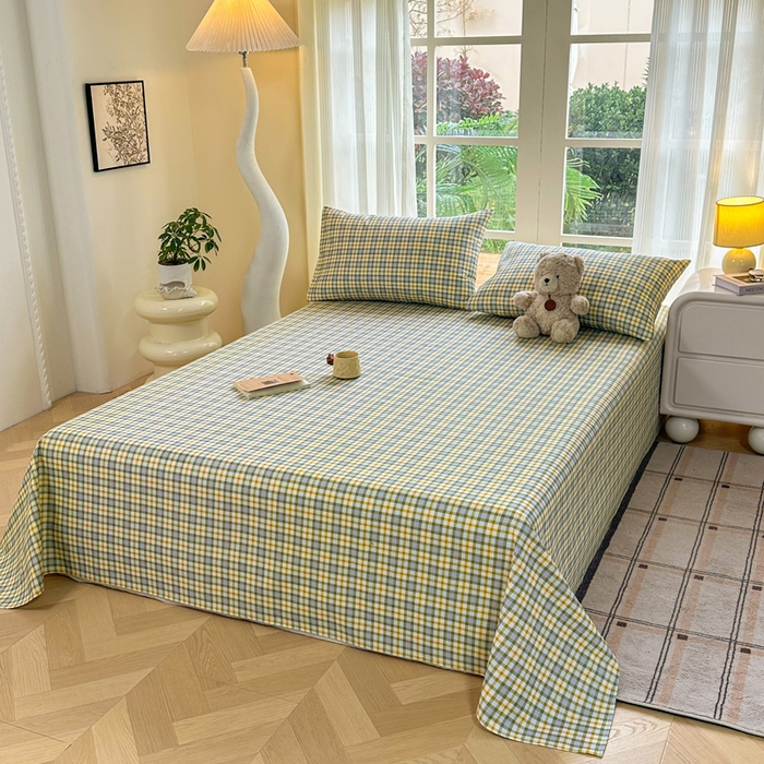 91家纺网 家纺一手货源 找家纺 红日子纺织品 2026新款老粗布纯棉床单单床单床单单件 意林-绿