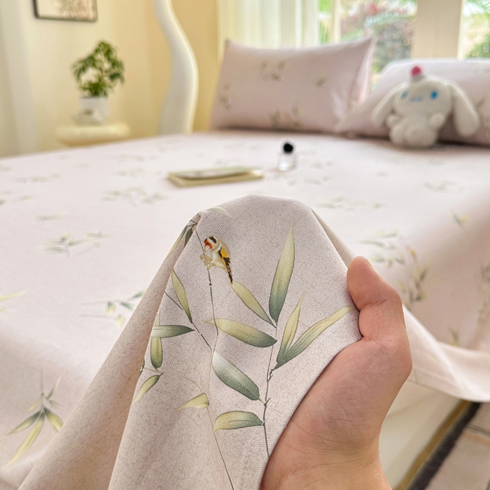 91家纺网 家纺一手货源 找家纺 红日子纺织品 2026新款老粗布纯棉床单单床单床单单件 枝漾