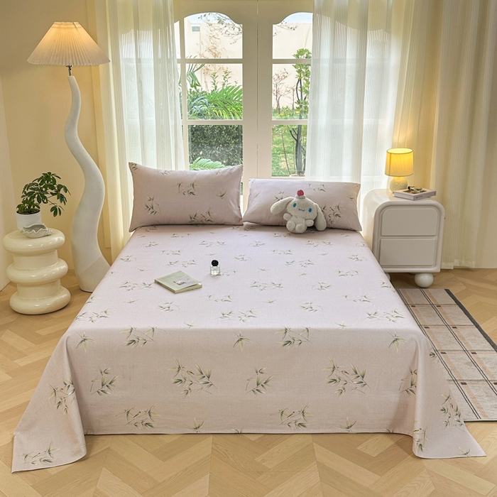 91家纺网 家纺一手货源 找家纺 红日子纺织品 2026新款老粗布纯棉床单单床单床单单件 枝漾