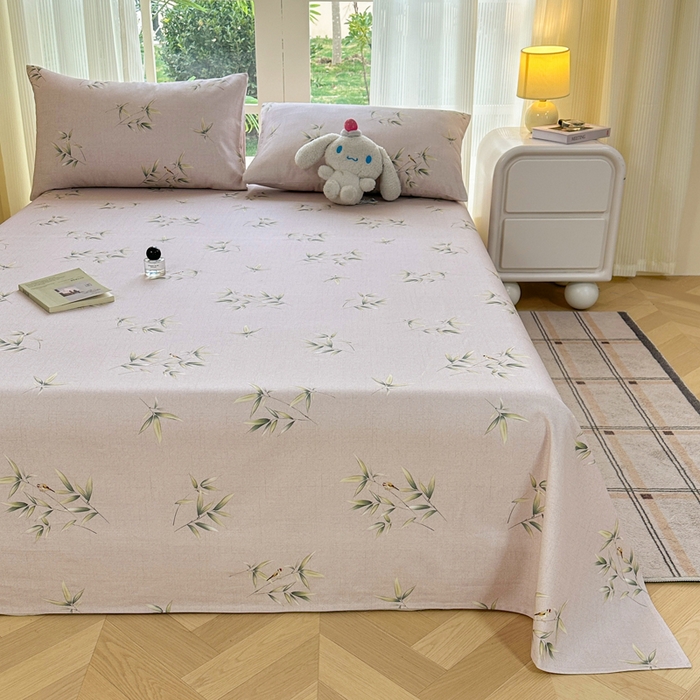 91家纺网 家纺一手货源 找家纺 红日子纺织品 2026新款老粗布纯棉床单单床单床单单件 枝漾