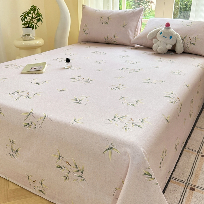 91家纺网 家纺一手货源 找家纺 红日子纺织品 2026新款老粗布纯棉床单单床单床单单件 枝漾