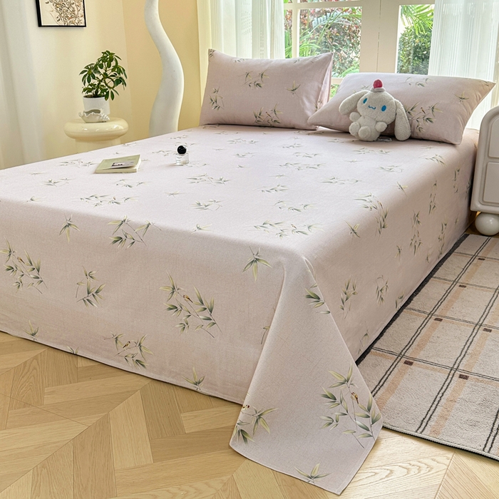 91家纺网 家纺一手货源 找家纺 红日子纺织品 2026新款老粗布纯棉床单单床单床单单件 枝漾