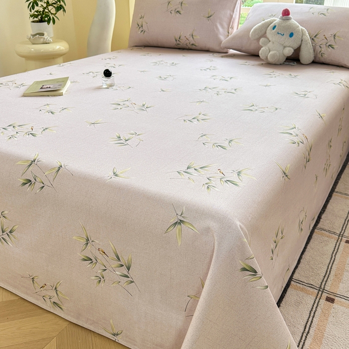 91家纺网 家纺一手货源 找家纺 红日子纺织品 2026新款老粗布纯棉床单单床单床单单件 枝漾